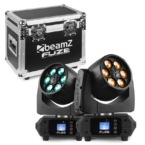 BEAMZ FUZE610Z LED Moving Head Wash 6 x 10W Set in Case