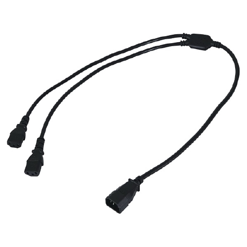 LEDJ CABL265 Gegoten Y-splitsing - IEC mannelijk naar 2 IEC