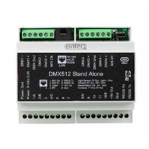 BRITEQ LD-1024DIN NET DMX Interface & Multizone Controller