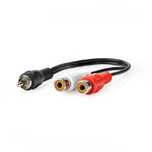 NEDIS CAGP24010BK02 Kabel RCA Male en 2x RCA Female