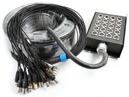 RH CONNEX CX164 STAGE SNAKE 16-IN 4-OUT XLR 30 Meter
