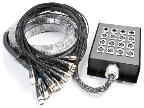 RH CONNEX CX160 STAGE SNAKE 12-IN 4-OUT XLR 15 Meter