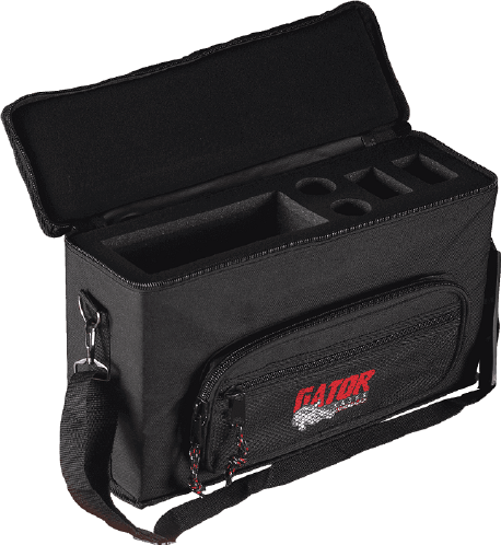 GATOR Soft Case 1/2 rack ontvanger + 2 microfoons
