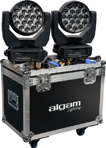 ALGAM LIGHTING Set MW19X15Z 19x15W RGBW LED Wash Moving Head