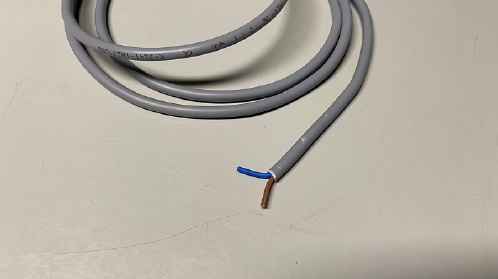 Installatiekabel grijs 2x1mm2 br-bl  meter