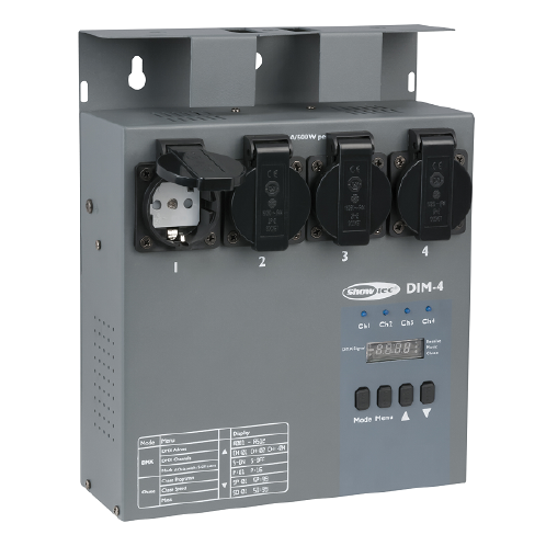 SHOWTEC DIM-4 4 kanaals dimmer pack, 3 A per kanaal