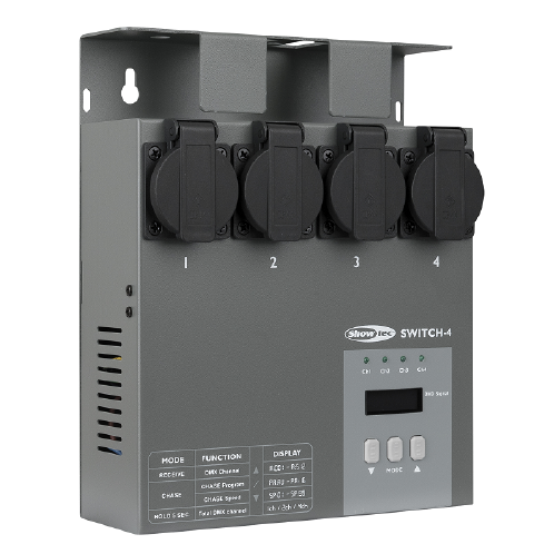 SHOWTEC MultiSwitch DMX-512 4-kanaals schakelpack