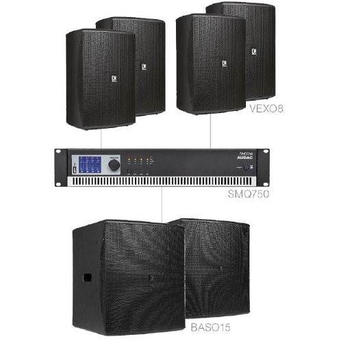 AUDAC - Forte 8.6/B - Audio Set - Zwart - 4 x 750W