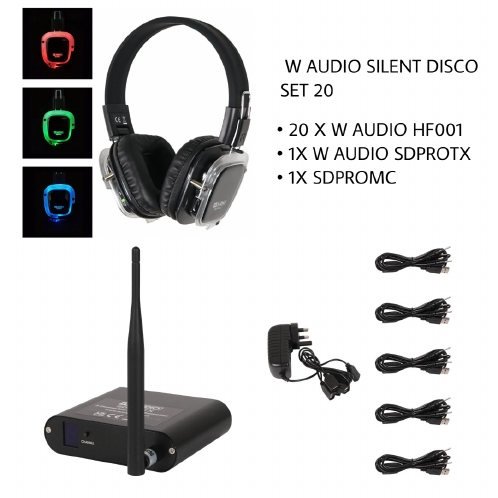 W AUDIO Silent Disco Set 20
