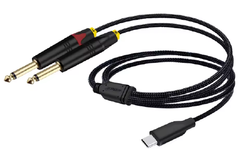 NNS-USBCTO2JACK Verloop USB-C naar 2x 6,3 mm Jack