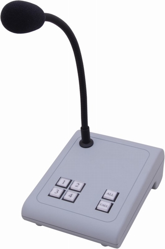 APART AUDIO / BIAMP MICPAT-4 PAging microfoon zwanenhals 4 zones