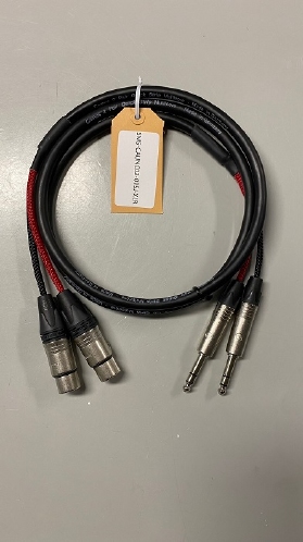SMS Inprikkabel 2x XLR female naar 2x Jack st 3 meter