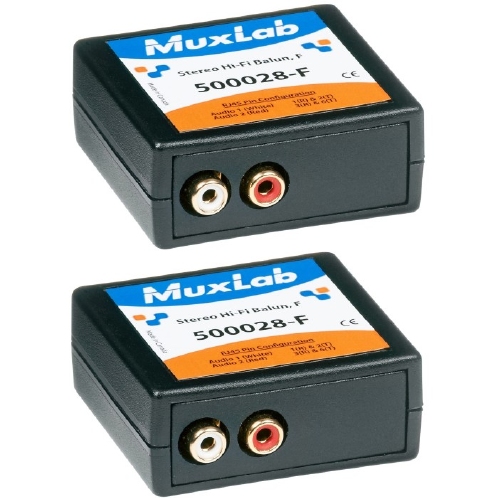 MUXLAB 5000028-F-2PK Transformer kit voor line stereo audio via CAT6