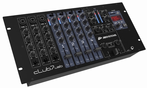 JB SYSTEMS Club7-USB DJ Mixer 13 inputs/ 7 kanalen + player