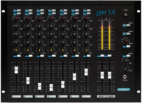 DATEQ LPM 7.4 7-kanaals Installatie en DJ mixer