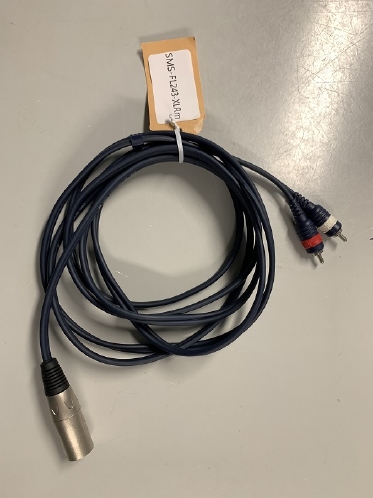 SMS Maatwerkkabel 2xRCA naar 1x XLR Male 3 meter