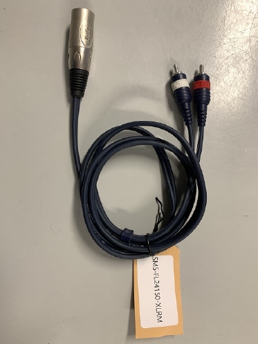 SMS Maatwerkkabel 2xRCA naar 1x XLR Male 1.5 meter