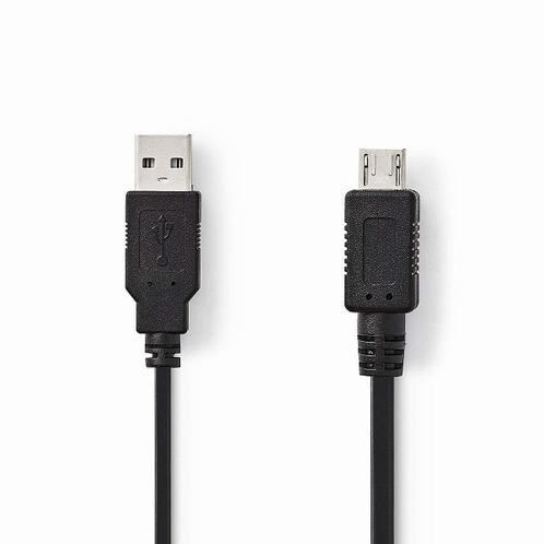 NEDIS USB 2.0 Kabel - A Male / B Male - 2 meter - Zwart