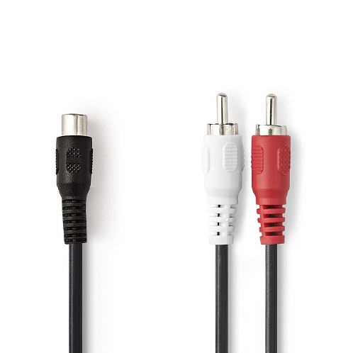 NEDIS CAGP24020BK02 Kabel 2x RCA Male en 1x RCA Female