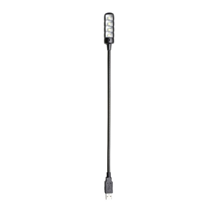 ADAM HALL SLED1ULTRAUSB Zwanenhalslamp USB-aansluiting 4 COB LEDs