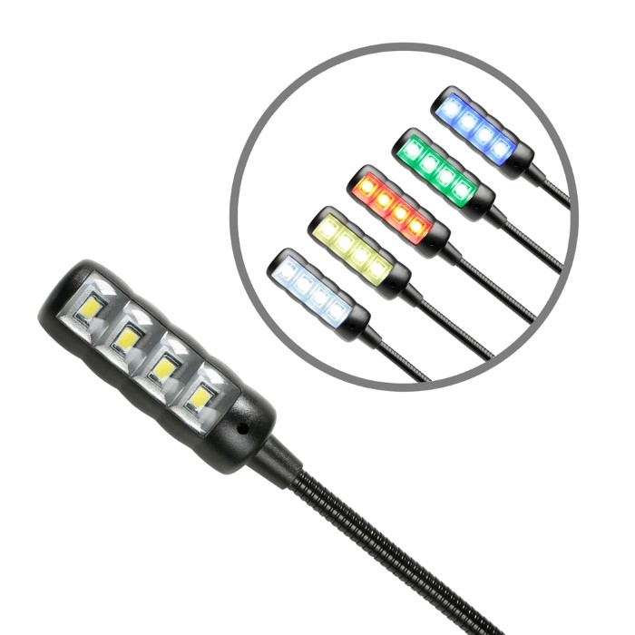 ADAM HALL SLED1ULTRAUSBC Zwanenhalslamp USB-Connector 4 COB LEDs