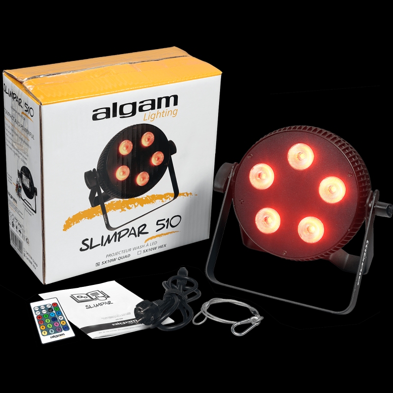 ALGAM LIGHTING SlimPar-510-HEX 5 x 10W RGBWA+UV LED PAR