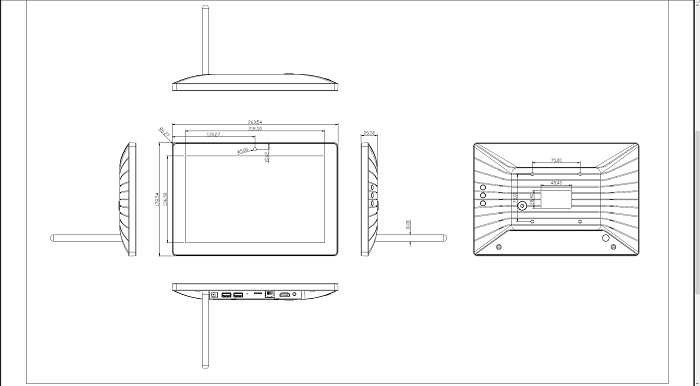 ALLNET Touch Display Tablet 10 inch POE