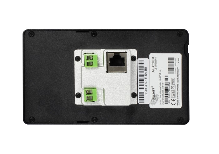 ALLNET Touch Display Tablet 5 inch POE Zwart