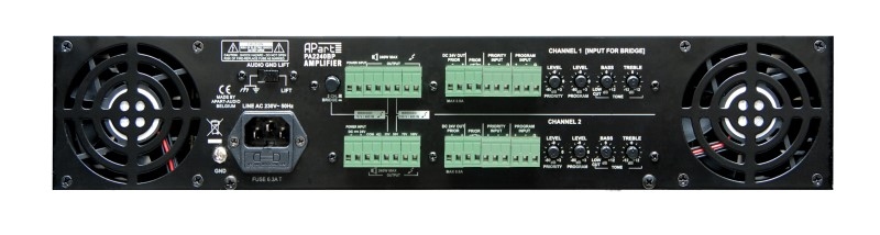 APART AUDIO / BIAMP PA2240BP 2 x 240W/100V Brugbaar 1x480W/100V