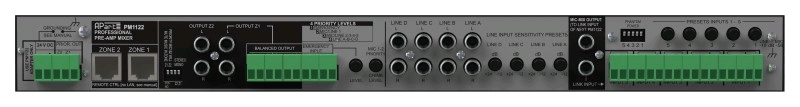 APART AUDIO / BIAMP PM1122 Stereo voorversterker/mixer (Gebruikt)