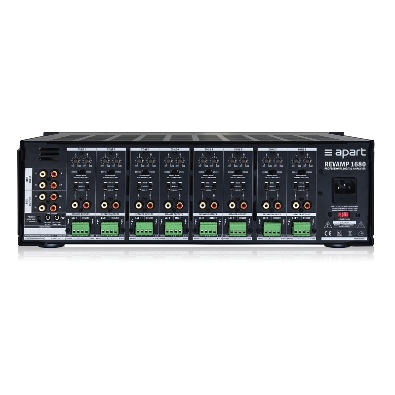 APART AUDIO / BIAMP Revamp1680 16-kanaals versterker 16x80W / 4 Ohm