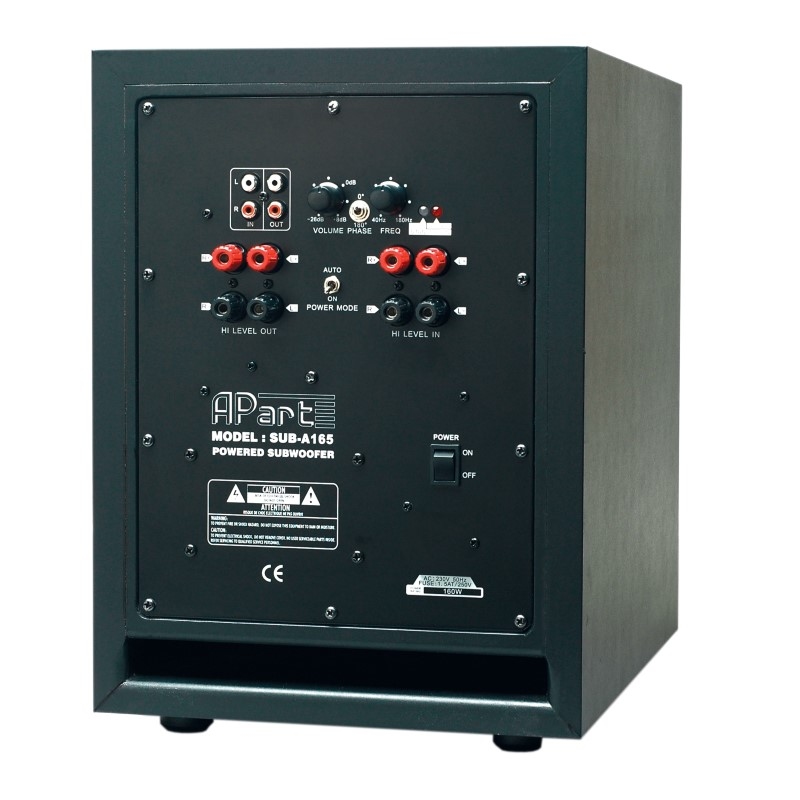 APART AUDIO / BIAMP SUBA165 100W/8 Ohm actieve 8" subwoofer (stuk)