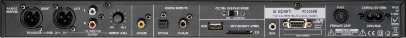 APART Audio PC1000RMKII CD /USB/ SD-card speler inc. IR