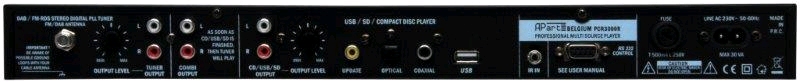 APART Audio PCR3000R MKII DVD/CD/USB/SD Speler en FM Tuner