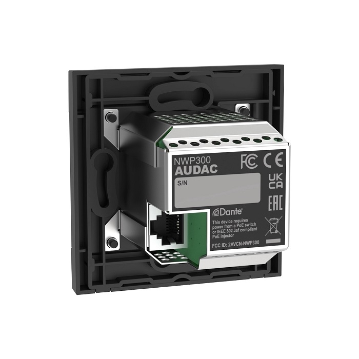 AUDAC - NWP300/B - minijack/BT - Dante wallpanel