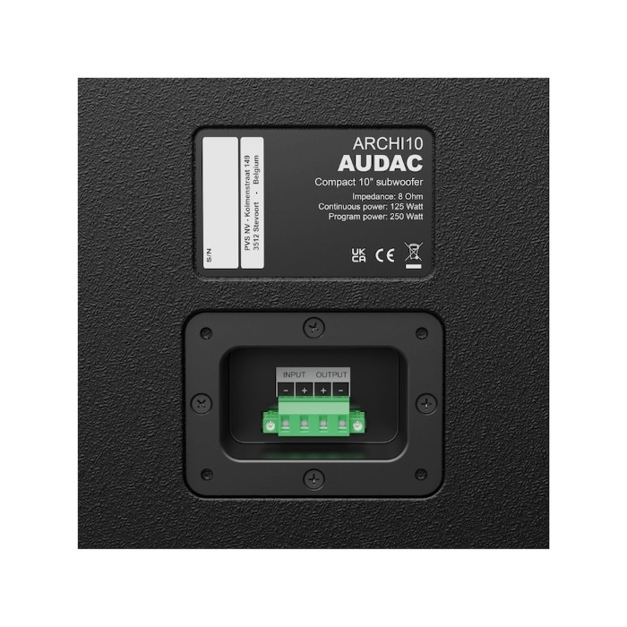 AUDAC ARCHI10/W Passieve  Installatie Subwoofer 225W RMS Wit