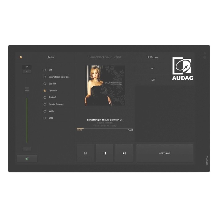 AUDAC RIVEA-L/B - 10 inch touchscreen - zwart
