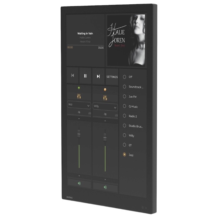 AUDAC RIVEA-L/B - 10 inch touchscreen - zwart