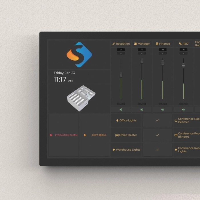 AUDAC RIVEA-L/W - 10 inch touchscreen - wit