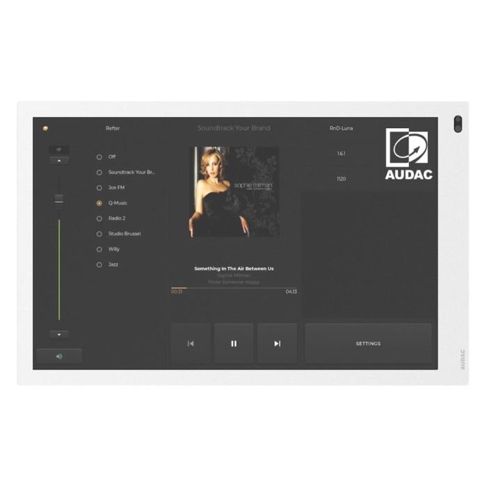 AUDAC RIVEA-L/W - 10 inch touchscreen - wit
