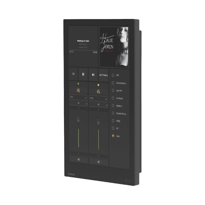 AUDAC RIVEA-M/B - 7 inch touchscreen - zwart