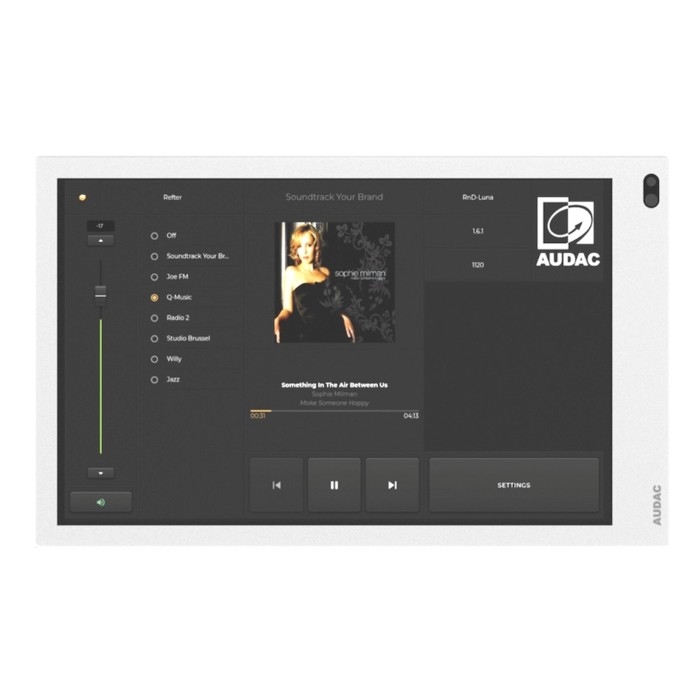 AUDAC RIVEA-M/W - 7 inch touchscreen - wit