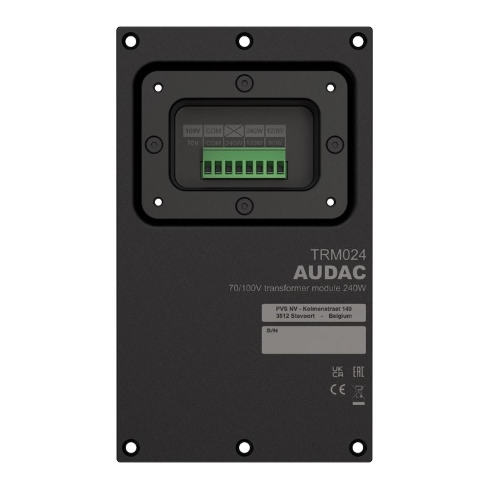 AUDAC TRM024 Transformer VEXO208 100V
