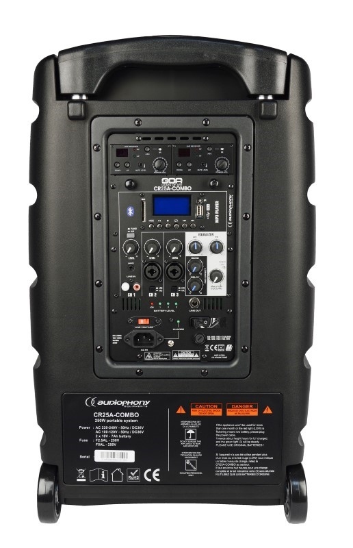 AUDIOPHONY CR25A COMBO F8 250W mobiele geluidsinstallatie