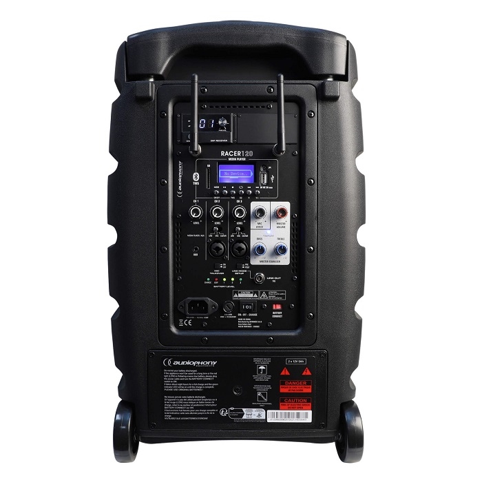 AUDIOPHONY RACER120 Draagbare 10" speaker met UHF-ontvanger