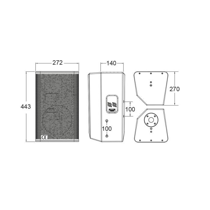 AUDIOPHONY SLine 108 Passieve Installatiespeaker 8"+1" - 150W RMS in 8 Ohm