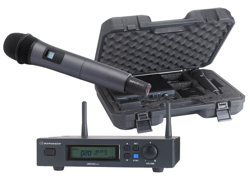 AUDIOPHONY UHF410 set ontvanger + handheldmicrofoon