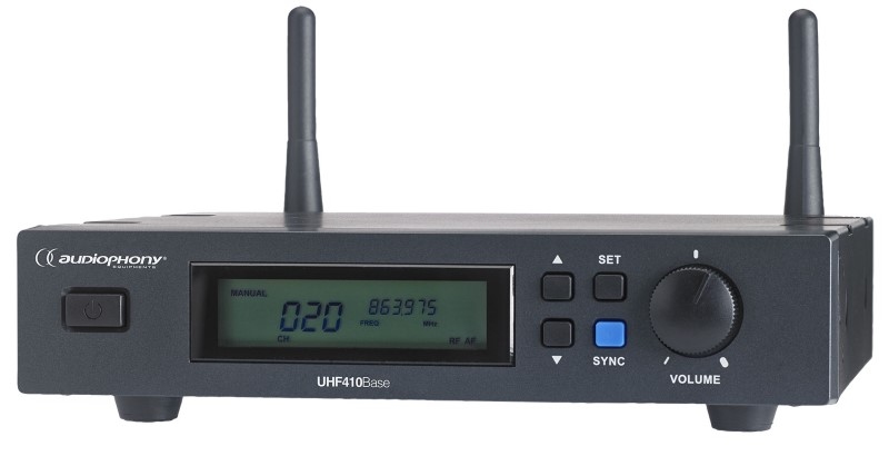 AUDIOPHONY UHF410 set ontvanger + headset+ beltpack