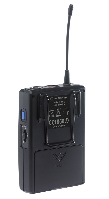 AUDIOPHONY UHF410 set ontvanger + headset+ beltpack