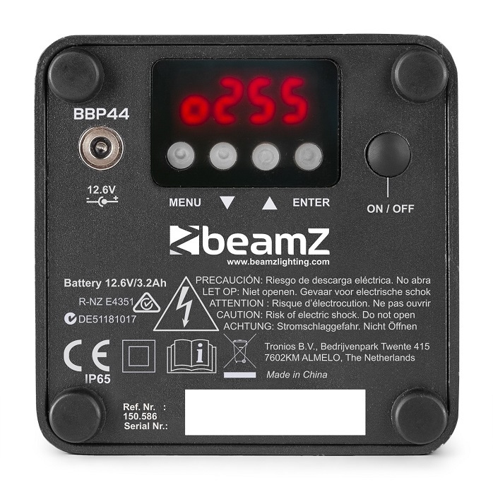 BEAMZ BBP44 Set van 8 Mini Uplight 4 x 4 W met Accu outdoor